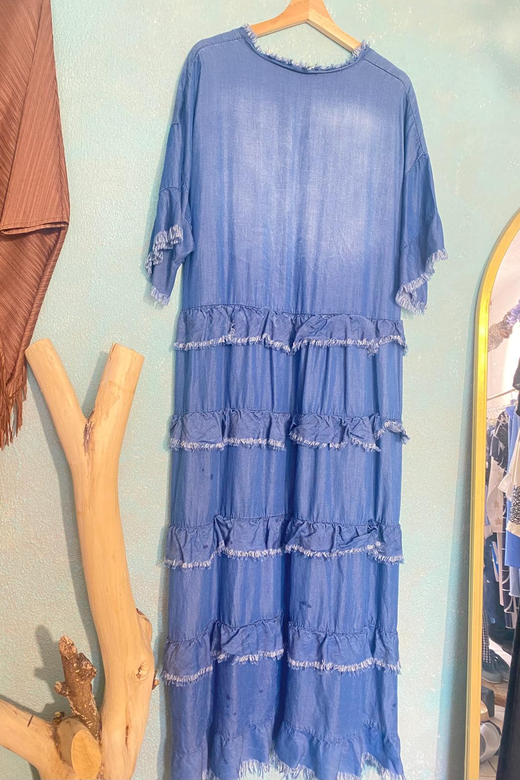 Vestido Ganga Folhos